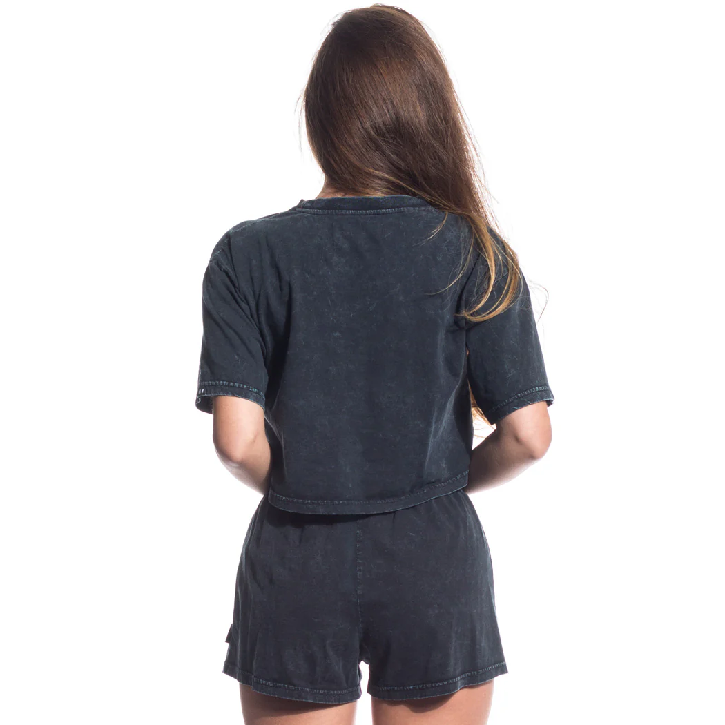 CAMISETA CHICA GRIMEY  THE INFAMOUS BF CROP TEE SS17 WASHED BLACK - Image 4